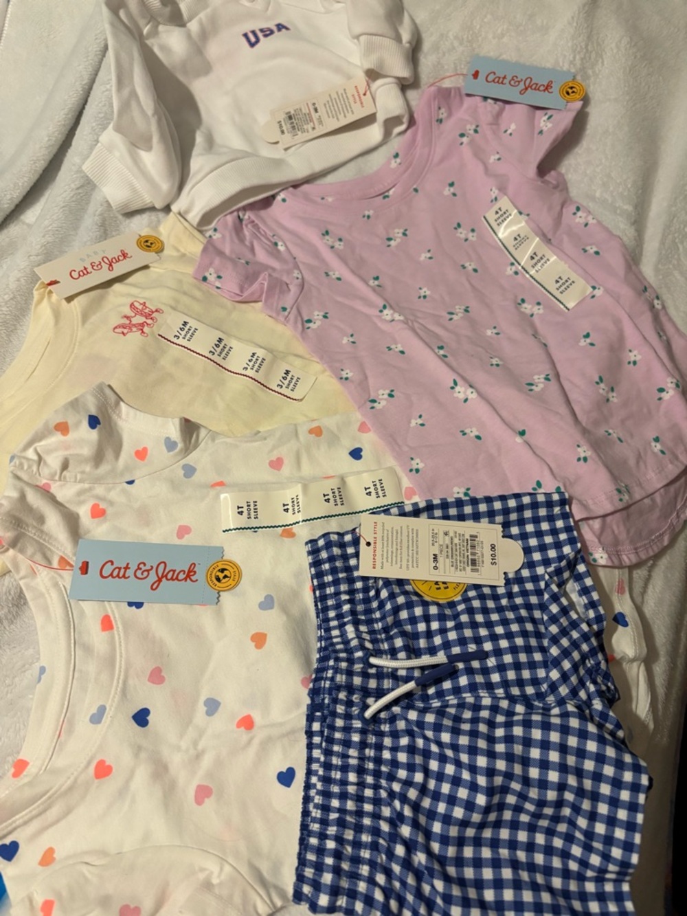 Cat & Jack Girls Set - Pink, White, Blue, Cream